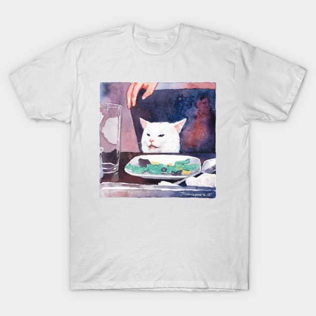 Table cat T-Shirt by Trishnagaara